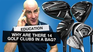 Why are there 14 GOLF CLUBS in a bag and what do they all do Golf Basics [upl. by Ahsiemak]