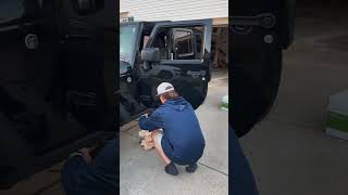 Removing Stuck Jeep Doors shorts [upl. by Hindu421]