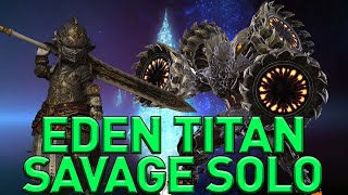 FFXIV Eden Titan SAVAGE Solo DRK 705 [upl. by Atiloj]