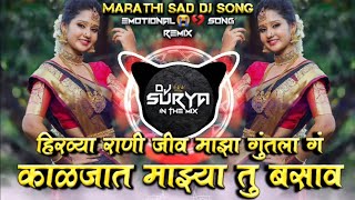 Kalajat Majhya Tu Basav Hirvya Rani Jiv Maza Guntala G Marathi Sad DJ Song Remix DJ Surya In The Mix [upl. by Eillam282]