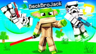 Playing MINECRAFT as JEDI MASTER with FORCE POWERS star wars [upl. by Enaitsirk]