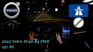 2023 Volvo XC40 B4 FWD 197 PS NIGHTPOV DRIVE FRANKFURT AIRPORT 60 FPS [upl. by Auston]