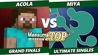 Maesuma TOP 12 GRAND FINALS  Acola Steve Vs Miya Game amp Watch Smash Ultimate  SSBU [upl. by Anneyehc]