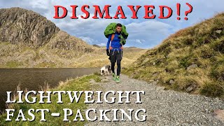 WINDY WILD CAMPING  FASTPACKING with Lightweight Gear  STICKLE TARN LAKE DISTRICT UK [upl. by Teplitz]