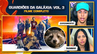 A HISTÓRIA DE ROCKET  Guardiões da Galaxia Vol3  FILME COMPLETO ✅ Casal Jounin React 🔥 [upl. by Ahsienauq]