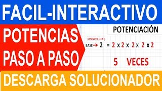 Potenciacion Que es Exponente Ejemplos Interactivos para Niños [upl. by Corrine]