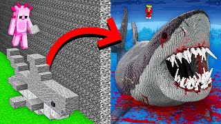 I Cheated With MEGLAODON SHARK in Minecraft Build Battle [upl. by Ekalb]