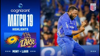 Cognizant Major League Cricket Game 19 Highlights  MI New York Vs LA Knight Riders [upl. by Lareena622]