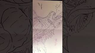 Godzilla Drawing Tutorial artviralshorttrendinglikeandsubscribegodzillaartdrawing [upl. by Salhcin]