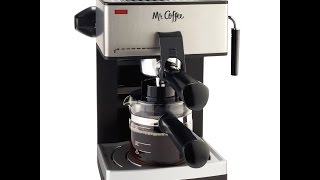 Review Mr Coffee ECM160 4Cup Steam Espresso Machine Black [upl. by Lachish]