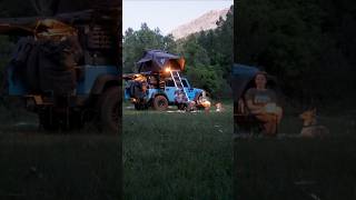 ASMR Camping in Canyon overlanding jeepjku camping [upl. by Jeniece]