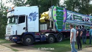 Kermis Heemskerk 2018 Transport en opbouw Deel 4 [upl. by Rebmeced]