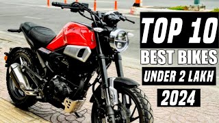 Top 10 Best Bikes Under 2 Lakh On Road Price💥In India2024 Best Bikes YamahaBajajHondaKtmTVS [upl. by Jacki]