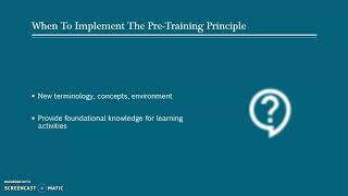 PreTraining Principle Overview [upl. by Tonina]