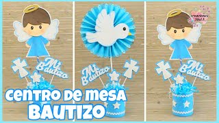 CENTRO DE MESA PARA BAUTIZO DE NIÑO  DIY [upl. by Stretch196]