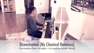 Disenchanted My Chemical Romance Piano Cover with Sheet Music Intermediate Abridged [upl. by Nujra]