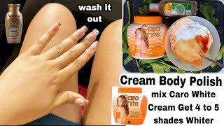 Try This  Caro White Cream Body Polish for a whitening skin without side effect how to mix caro [upl. by Elatsyrk403]