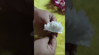 DIY NAPKIN FLOWER diy craftideas craftydelights craft shortvideo napkinart viral viralvideo [upl. by Aninnaig]