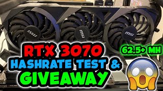 RTX 3070 MSI Ventus 3X OC Edition  OC and Hashrate Test [upl. by Cioffred]