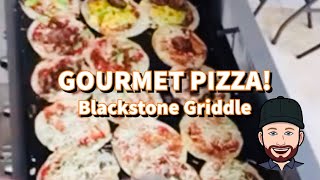 Gourmet Pizza on a 36” Blackstone Griddle Pro Series [upl. by Enitsud]