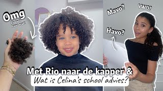 Rios haar knippen😱 amp Celinas Middelbare school advies horen [upl. by Annamarie]