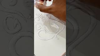 😃Ganesh ji glitter drawing art drawing viralvideo shorts trending new art drawing ideas [upl. by Sofer]