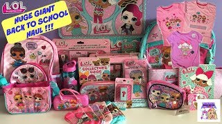 GIANT HUGE LOL SURPRISE BACK TO SCHOOL HAUL CLOTHING BACKPACK STATIONARY [upl. by Couhp]