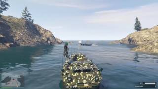 GTA 5 Gunrunning DLC  HVY APC Mission Offshore Assets [upl. by Elin108]