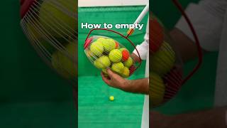 How to empty tennis balls collector 🎾 smalleyes pacman smallball tennisball games [upl. by Petronilla840]