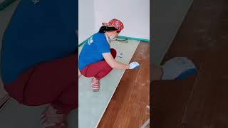 Wooden floor installation [upl. by Yarahs]