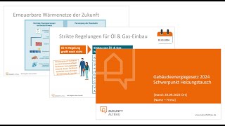 Heizungstausch und 65  erneuerbare Energien Das bedeutet das Gebäudeenergiegesetz für Sie [upl. by Greer72]