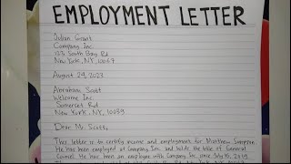 How To Write An Employment Letter Step by Step Guide  Writing Practices [upl. by Erehs]