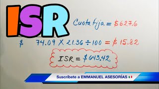 ⚠⚠⚠ Cómo Calcular el ISR Impuesto Sobre la Renta Bien fácil 💳💰💸 [upl. by Chrisman]