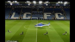 Leicester City owners helicopter takes off minutes before crash seen from BT Studios [upl. by Chauncey]