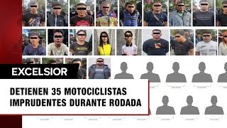 Detienen a 35 personas durante rodada nocturna de motociclistas en Iztapalapa [upl. by Akihdar638]