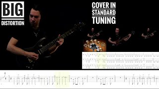 Joe Satriani Big Distortion Full cover in standard tuning with onscreen Tabs [upl. by Brotherson]