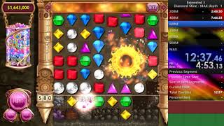 Bejeweled 3 Speedrun Diamond Mine MAX depth in 2430 [upl. by Nahtanha361]