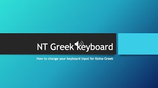 Greek keyboard [upl. by Anitsrihc]