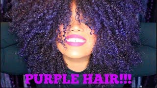 How I Dyed My Natural Hair PURPLE  No Bleaching [upl. by Burne]