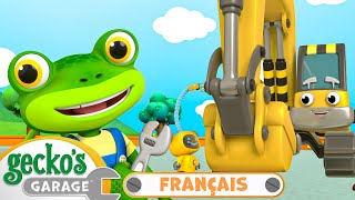 Eric le tractopelle  Le Garage de Gecko｜Camions pour enfants [upl. by Kremer]