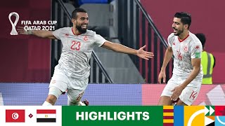 Tunisia v Egypt  FIFA Arab Cup Qatar 2021  Match Highlights [upl. by Euqinad]