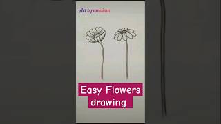 Easy Flowers Drawing Tutorial For Beginners shorts flowers [upl. by Ajile530]