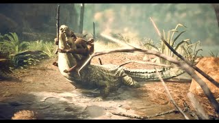 Make Monkey Ride Crocodile in Ancestors The Humankind Odyssey EP105 [upl. by Oicneserc]