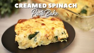 Creamed Spinach Pasta Bake  Vegetarian Feast [upl. by Ahtoelc]