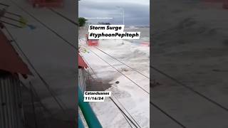 Storm Surge Bagyong Pepito na naman sa catanduanes😭🇵🇭 storm stormsurge bagyong pepito typhoon [upl. by Oleta]