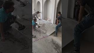 Installation of ceramic floor tiles tile بلاط ceramic سيراميك marble youtubeshorts shorts [upl. by Puri]