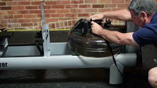 Replacing the M1 Short Tank Assembly on the WaterRower S4 Rowing Machine  Fitness Direct [upl. by Enyamrahc]