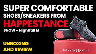 Super Comfortable Happenstance shoes for Mens  SNOW  Nightfall M 6  Quick Unboxing and review [upl. by Ellevehs]