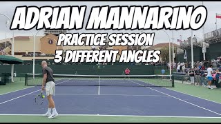 ADRIAN MANNARINO Practice Session amp Points 2024  Court Side [upl. by Trstram]