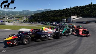 GRAN TURISMO 7  PSVR2  Amazing F1 2024 liveries made by the community in a 2 lap race [upl. by Prober]